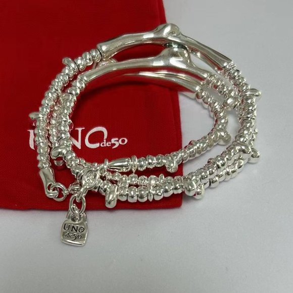 UNO de 50 Jewelry New Uno De 5 Silver Delirio Delirium Blue Crystal